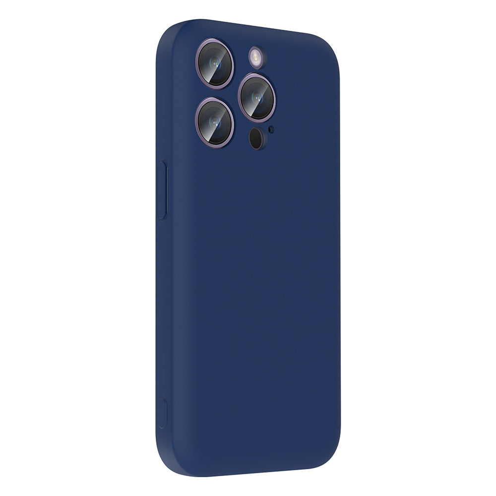 Apple iPhone 14 Pro Kılıf Kamera Korumalı Kartlık Hazneli Zore Vitra Kapak Lacivert