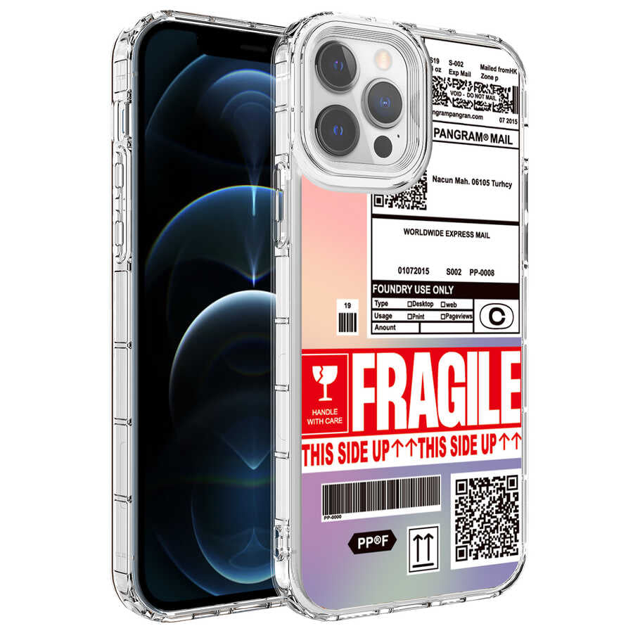 Apple iPhone 14 Pro Kılıf Kamera Korumalı Renkli Desenli Sert Silikon Zore Korn Kapak NO5