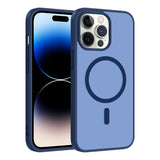 Apple iPhone 14 Pro Kılıf M-safe Şarj Özellikli Babet Kapak Mavi