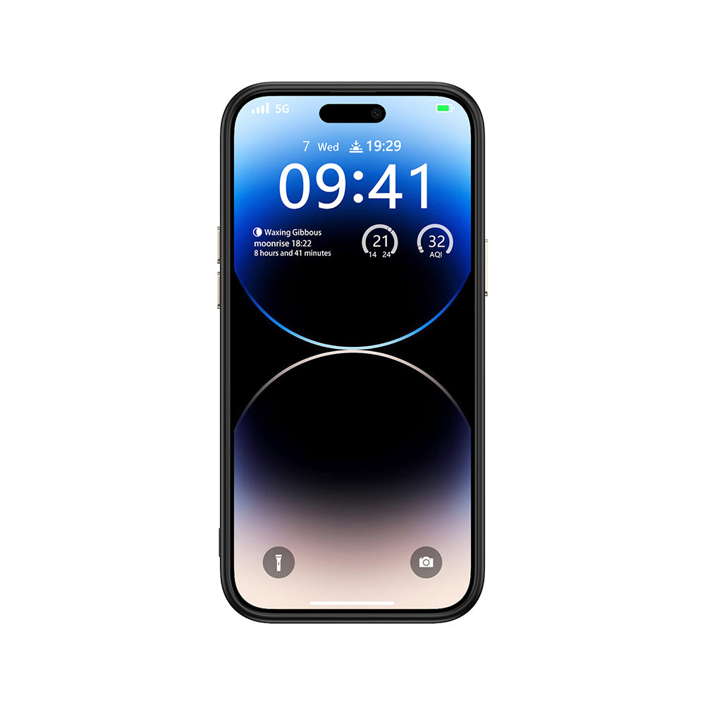 Apple iPhone 14 Pro Kılıf M-safe Şarj Özellikli Karbon Fiber Görünümlü Zore Antina Kapak Siyah