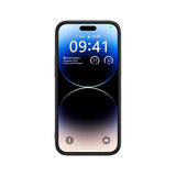 Apple iPhone 14 Pro Kılıf M-safe Şarj Özellikli Karbon Fiber Görünümlü Zore Antina Kapak Siyah-Gri