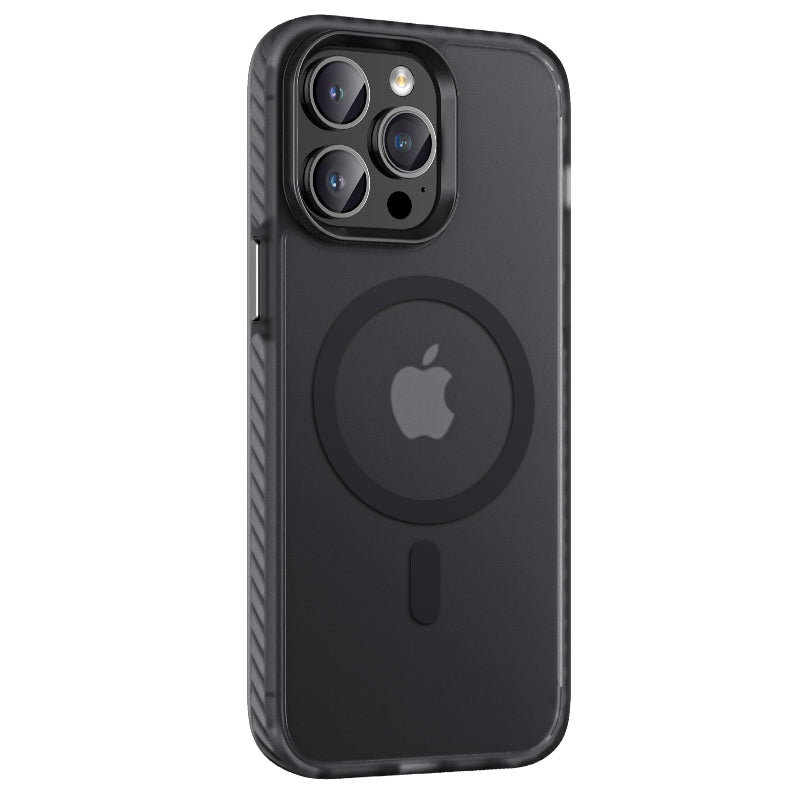 Apple iPhone 14 Pro Kılıf Mat Arka Yüzey Wireless Şarj Özellikli Zore Locik Kapak Derin Mor