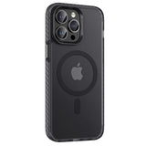 Apple iPhone 14 Pro Kılıf Mat Arka Yüzey Wireless Şarj Özellikli Zore Locik Kapak Derin Mor