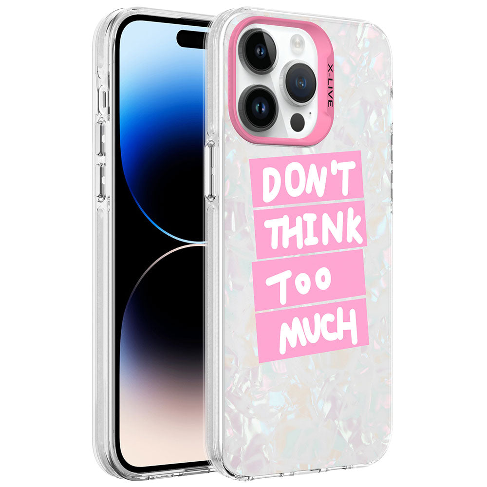 Apple iPhone 14 Pro Kılıf Mermer Desenli Zore Marbello Kapak Kahverengi