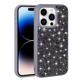 Apple iPhone 14 Pro Kılıf Parlak Taşlı Tasarım Zore Pırlanta Kapak Gri