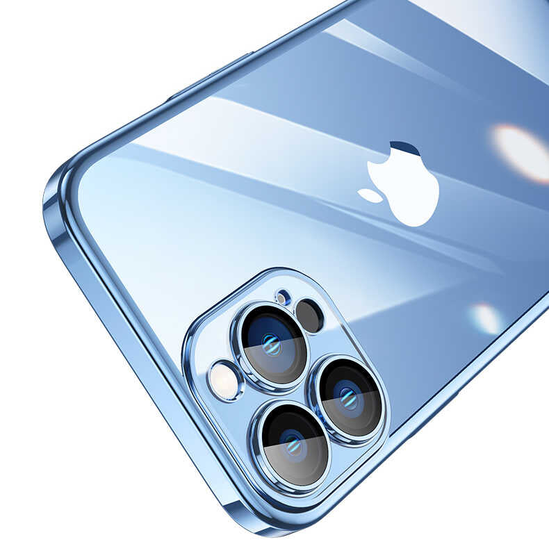 Apple iPhone 14 Pro Kılıf Sert PC Renkli Çerçeveli Zore Riksos Kapak Gold