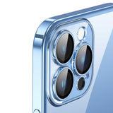 Apple iPhone 14 Pro Kılıf Sert PC Renkli Çerçeveli Zore Riksos Kapak Gold