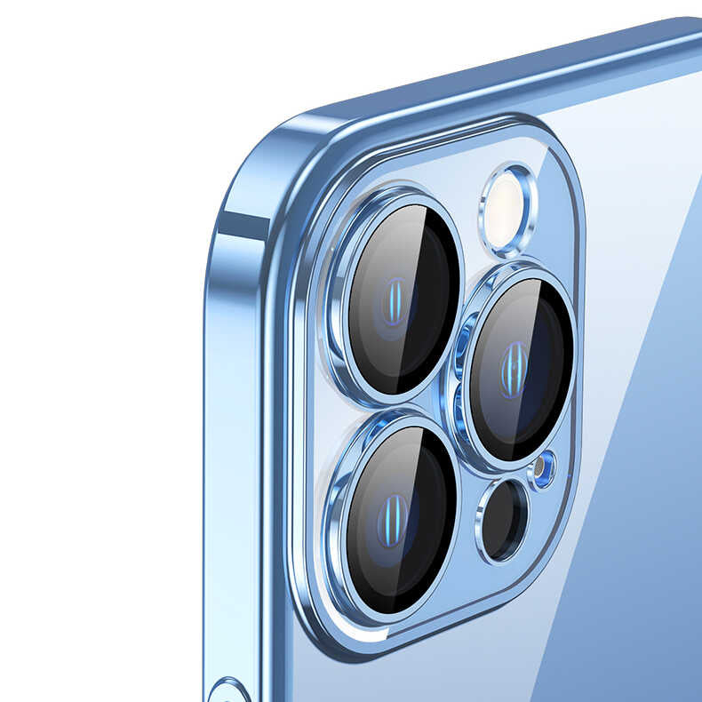 Apple iPhone 14 Pro Kılıf Sert PC Renkli Çerçeveli Zore Riksos Kapak Gold