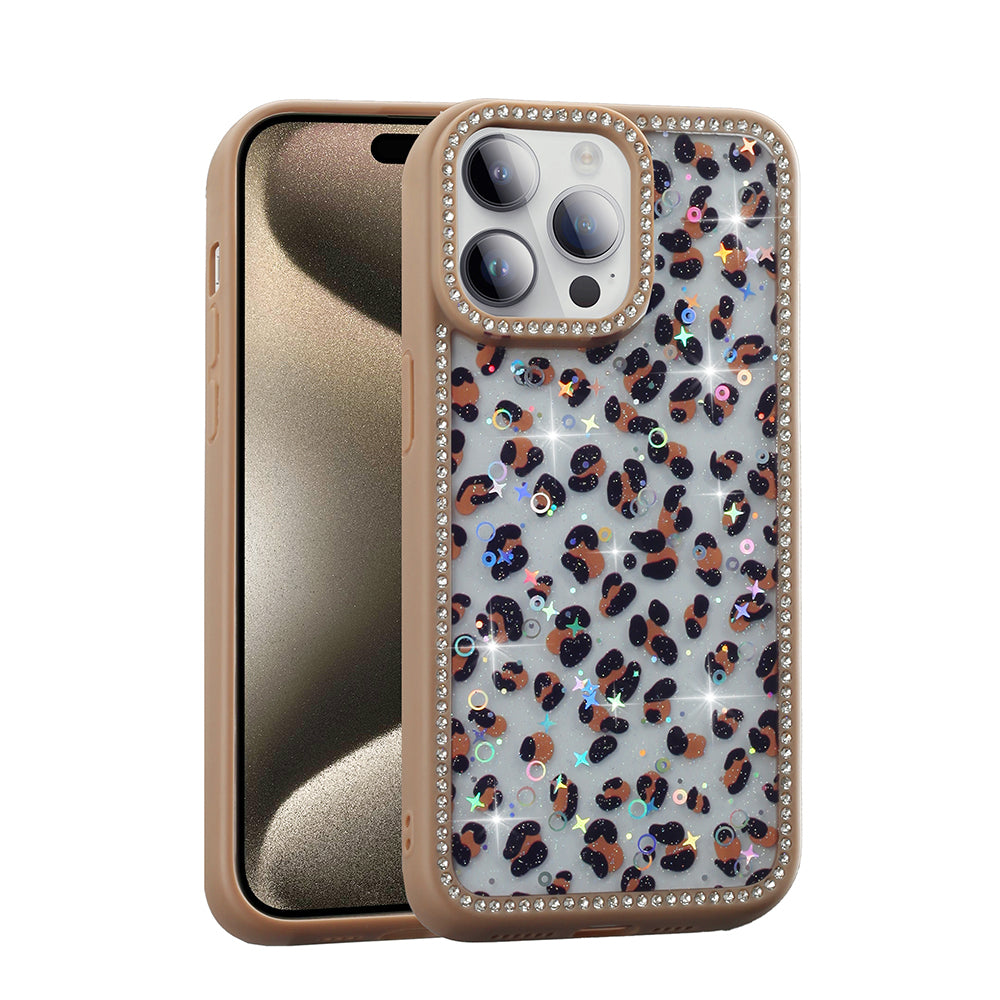 Apple iPhone 14 Pro Kılıf Taşlı ve Simli Tasarım Zore Azra Kapak Siyah