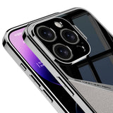 Apple iPhone 14 Pro Kılıf Ultra İnce Kamera Korumalı PC + Deri Arka Yüzey Zore X-Pro Kapak Siyah