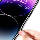 Apple iPhone 14 Pro Kılıf Ultra İnce Kamera Korumalı PC + Deri Arka Yüzey Zore X-Pro Kapak Siyah