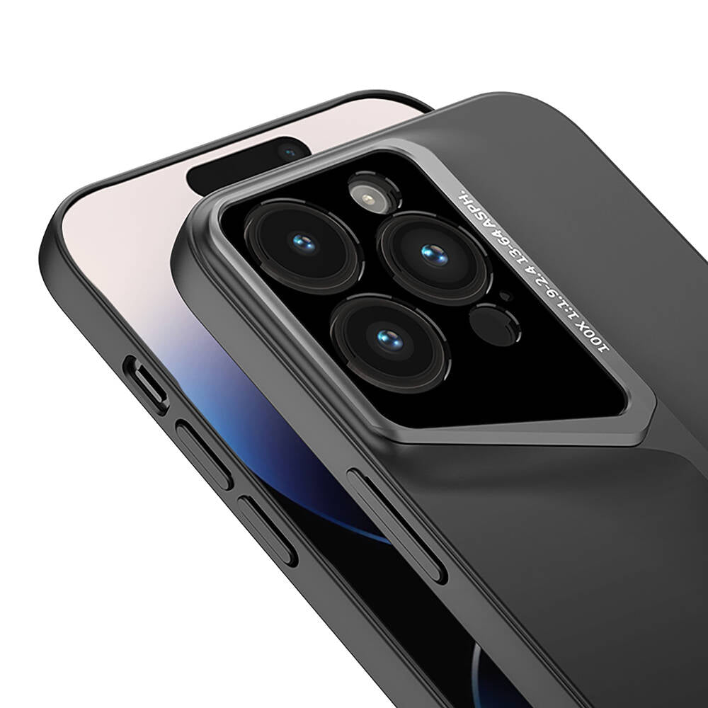 Apple iPhone 14 Pro Kılıf Ultra İnce Kamera Korumalı Sert Rubber Zore Procase Kapak Siyah