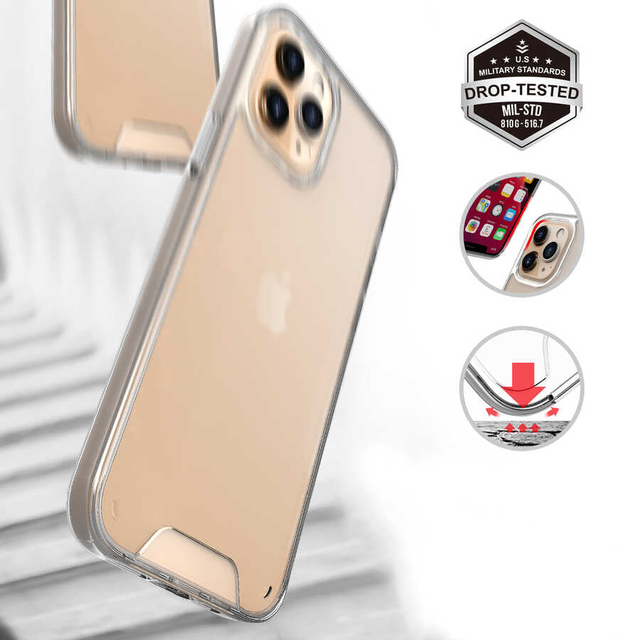 Apple iPhone 14 Pro Kılıf Zore Gard Silikon Renksiz