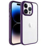 Apple iPhone 14 Pro Kılıf Zore Krom Kapak Derin Mor