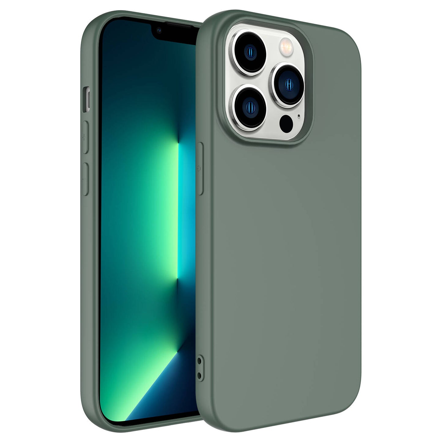 Apple iPhone 14 Pro Kılıf Zore LSR Lansman Kapak Koyu Yeşil