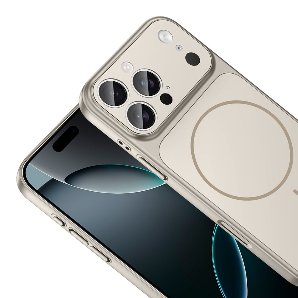 Apple iPhone 14 Pro Kılıf Zore M-Safe Şarj Özellikli Kamera Korumalı Formen Kapak Turuncu