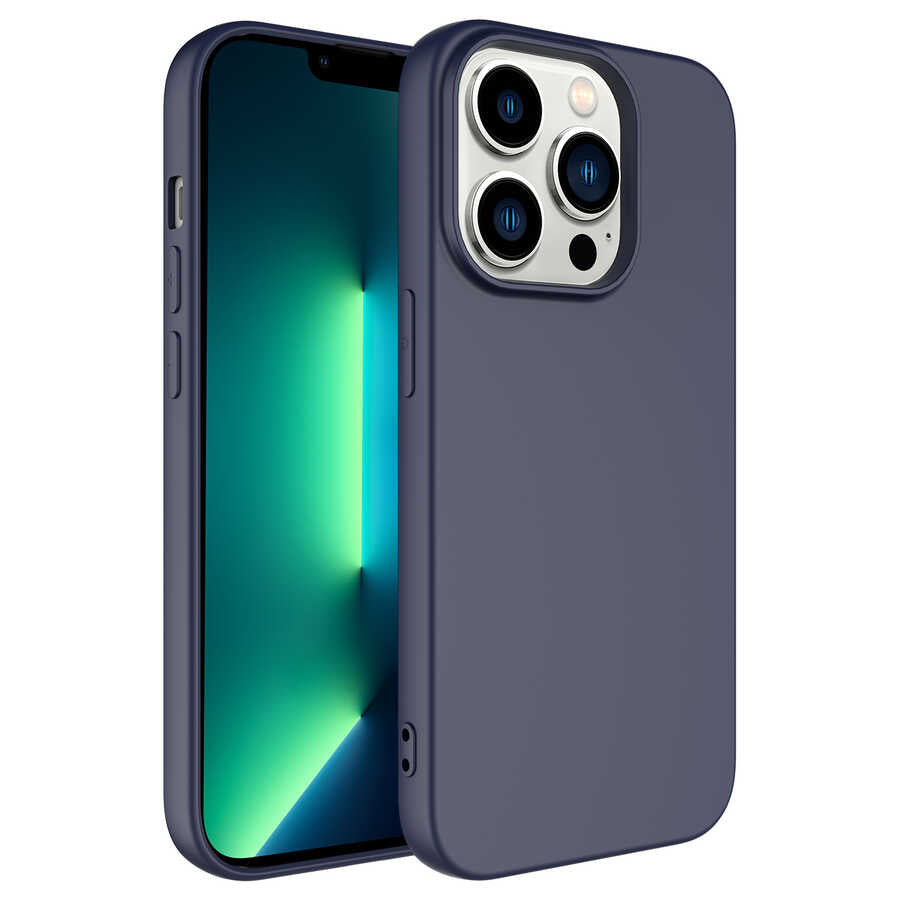 Apple iPhone 14 Pro Kılıf Zore Mara Lansman Kapak Lacivert