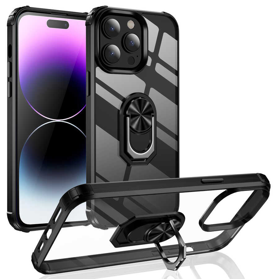 Apple iPhone 14 Pro Kılıf Zore Mola Kapak Siyah