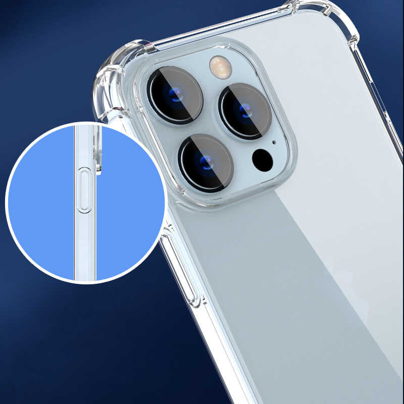 Apple iPhone 14 Pro Kılıf Zore Nitro Anti Shock Silikon Renksiz