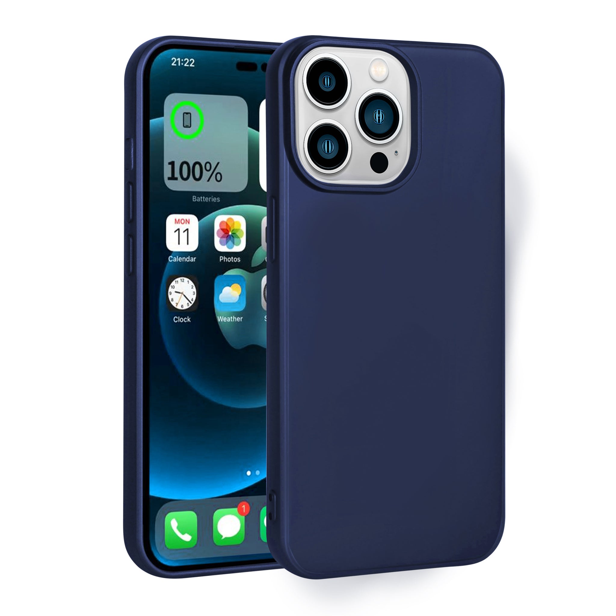 Apple iPhone 14 Pro Kılıf Zore Premier Silikon Kapak Lacivert
