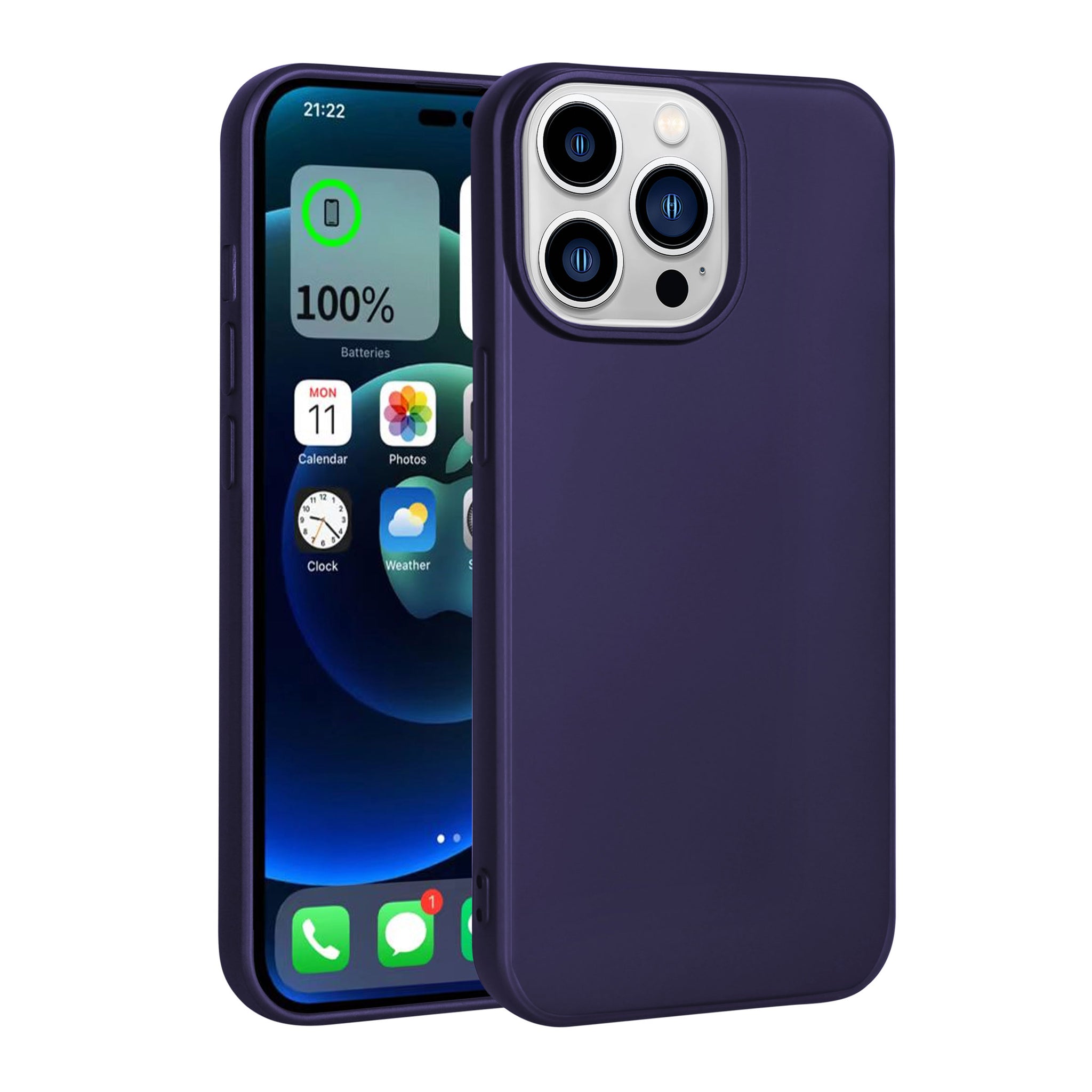 Apple iPhone 14 Pro Kılıf Zore Premier Silikon Kapak Derin Mor