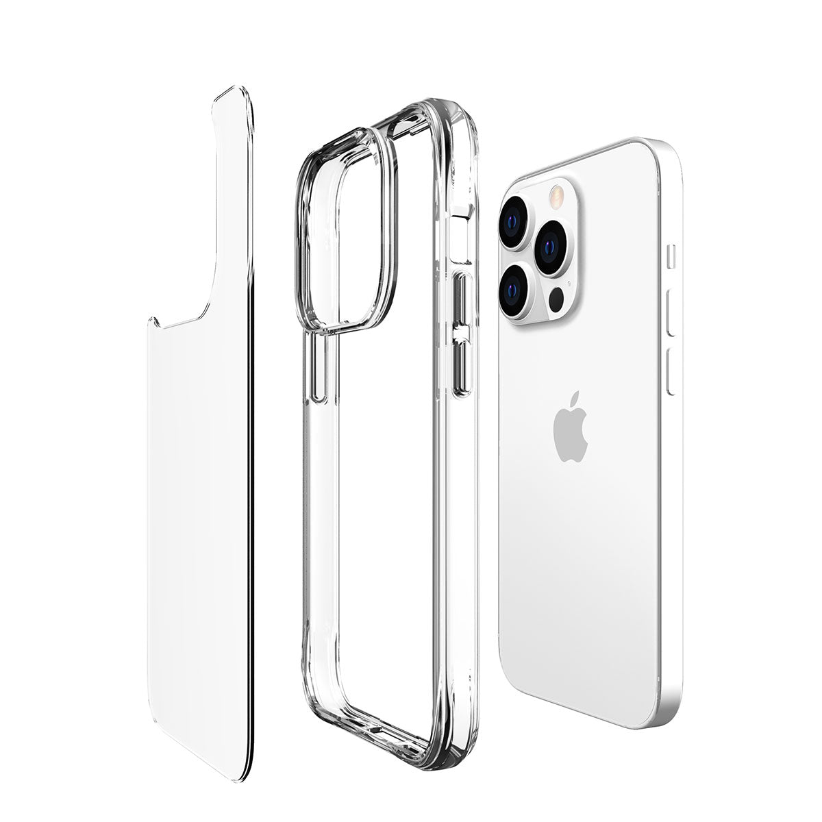 Apple iPhone 14 Pro Kılıf Zore Şeffaf Ultra İnce Airbag Tasarımlı Okka Kapak Renksiz