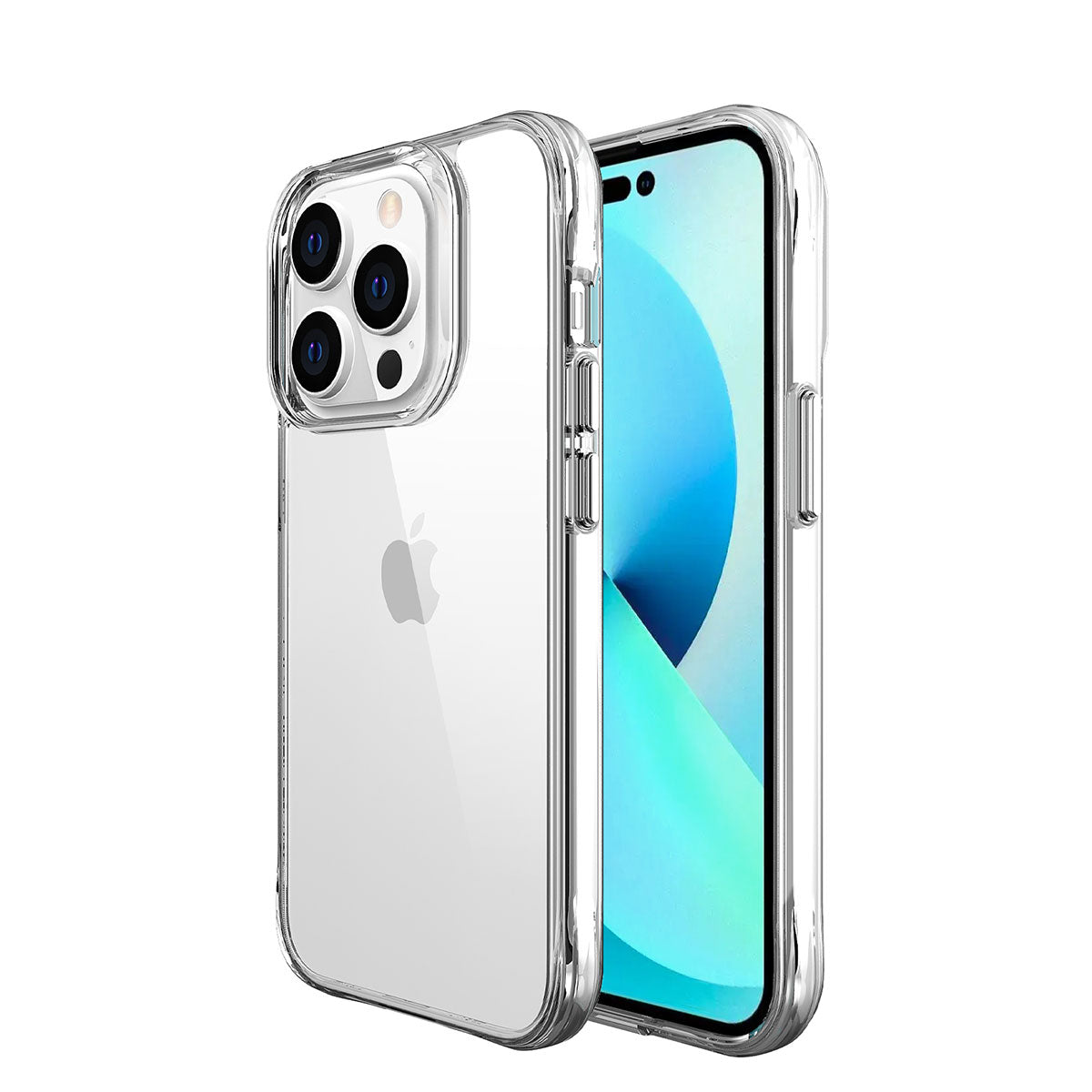 Apple iPhone 14 Pro Kılıf Zore Şeffaf Ultra İnce Airbag Tasarımlı Okka Kapak Renksiz