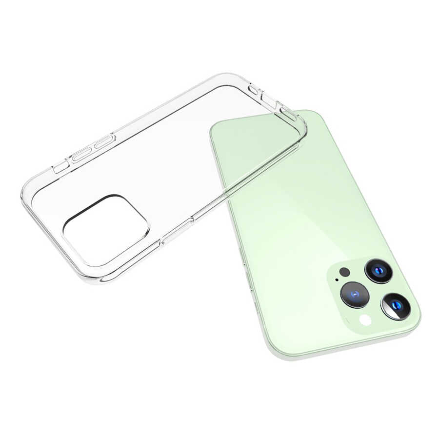 Apple iPhone 14 Pro Kılıf Zore Süper Silikon Kapak Renksiz