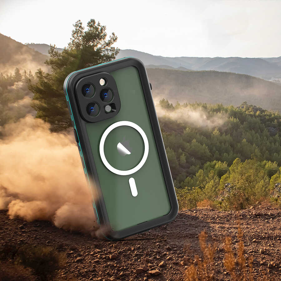 Apple iPhone 14 Pro Max Kılıf 1-1 Su Geçirmez Kılıf Siyah