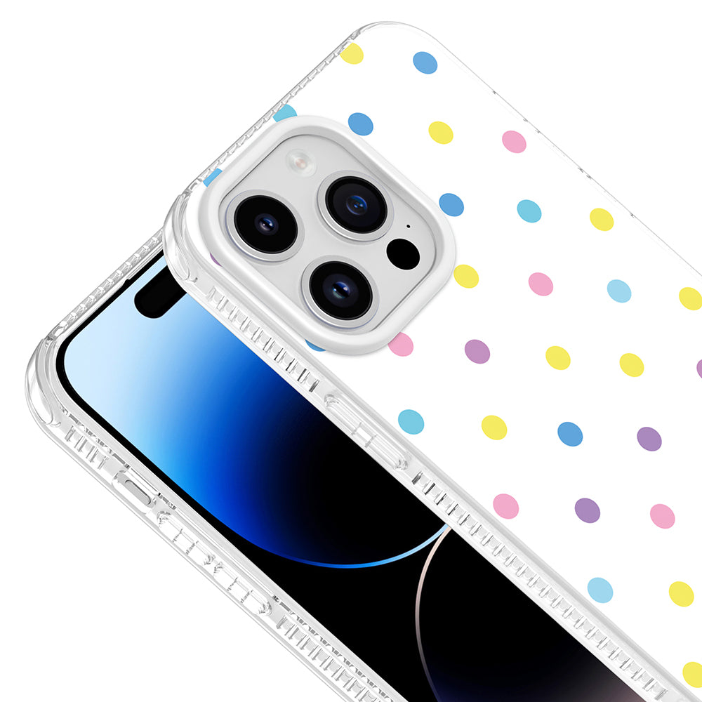 Apple iPhone 14 Pro Max Kılıf Airbag Tasarımlı Zore Potik Sert PC Kapak Beyaz