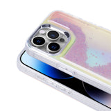 Apple iPhone 14 Pro Max Kılıf Airbagli Renkli Arka Yüzey Boncuk Tasarımlı Zore Kumul Kapak Mor