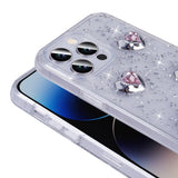 Apple iPhone 14 Pro Max Kılıf Airbagli Simli Arka Yüzey Zore Işıltı Silikon Kapak Lila