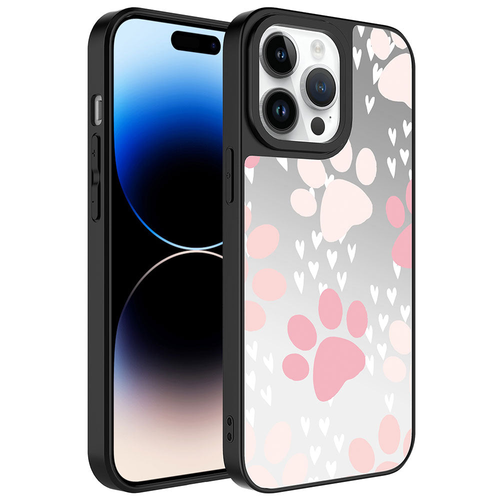 Apple iPhone 14 Pro Max Kılıf Aynalı Desenli Kamera Korumalı Parlak Zore Mirror Kapak Pati