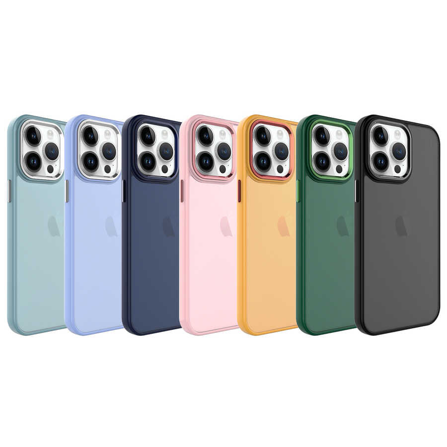 Apple iPhone 14 Pro Max Kılıf Buzlu Sert PC Zore May Kapak Lila