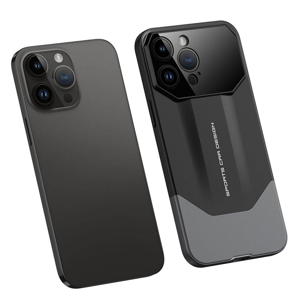 Apple iPhone 14 Pro Max Kılıf Çift Parçalı Zore Ays Pro İkili Kapak Siyah-Gri
