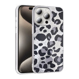 Apple iPhone 14 Pro Max Kılıf Desenli Zore Mep Kapak Gri Leopar