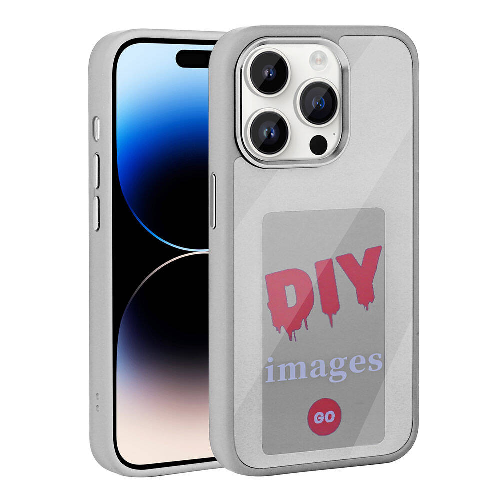 Apple iPhone 14 Pro Max Kılıf Ekranı Yansıtan Zore Akıllı NFC Kapak Siyah