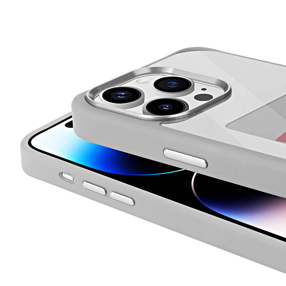 Apple iPhone 14 Pro Max Kılıf Ekranı Yansıtan Zore Akıllı NFC Kapak Siyah