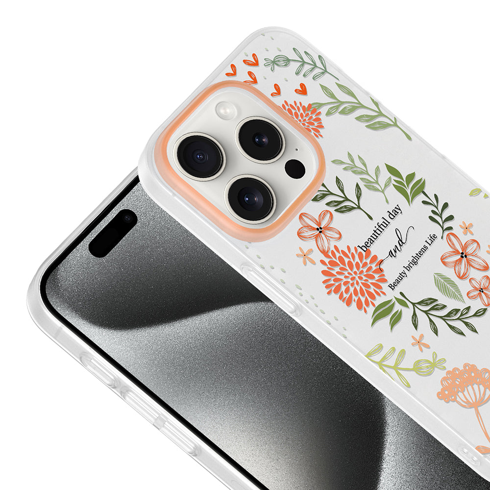Apple iPhone 14 Pro Max Kılıf Kamera Korumalı Desenli Zore Klip Kapak Beautiful