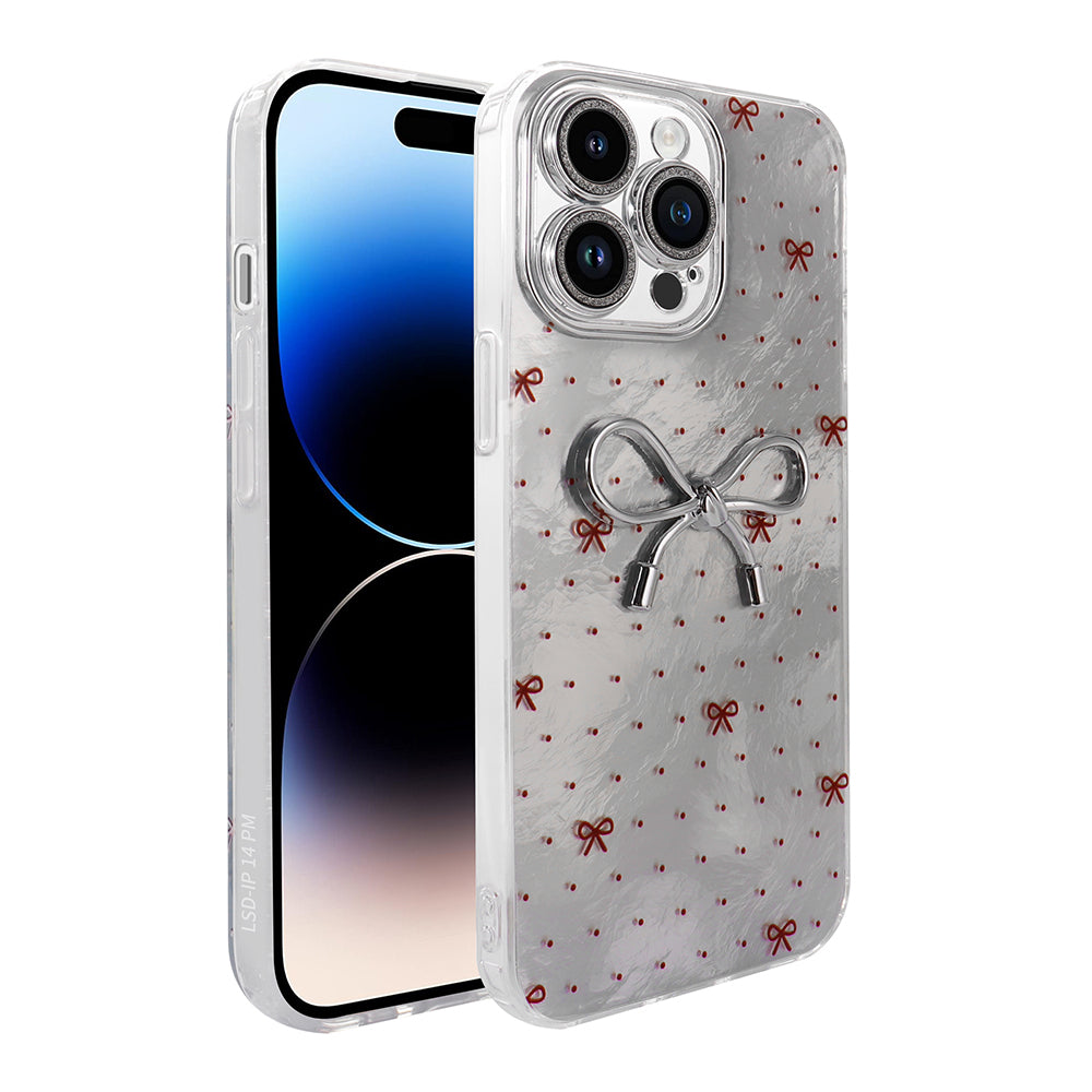 Apple iPhone 14 Pro Max Kılıf Kamera Korumalı Figürlü Zore Ponti Silikon Kapak Lila