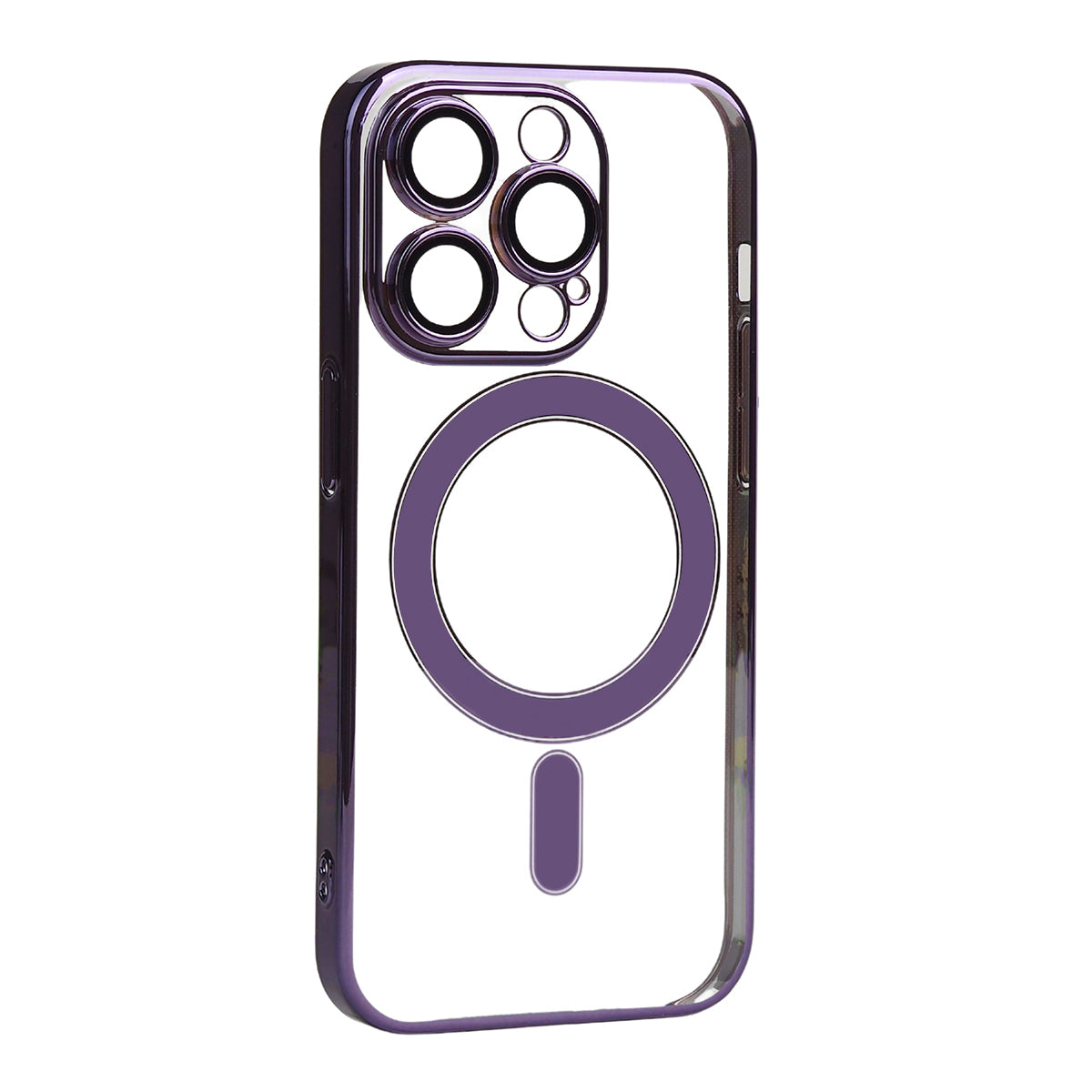 Apple iPhone 14 Pro Max Kılıf Kamera Korumalı M-safe Sert PC Zore Porto Kapak Derin Mor