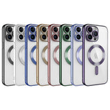 Apple iPhone 14 Pro Max Kılıf Kamera Korumalı M-safe Wireless Şarj Özellikli Zore Demre Kapak Derin Mor