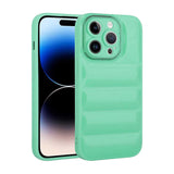 Apple iPhone 14 Pro Max Kılıf Kamera Korumalı Parlak Airbag'li Zore Galya Kapak Su Yeşil