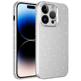 Apple iPhone 14 Pro Max Kılıf Kamera Korumalı Simli Lüks Zore Koton Kapak Beyaz
