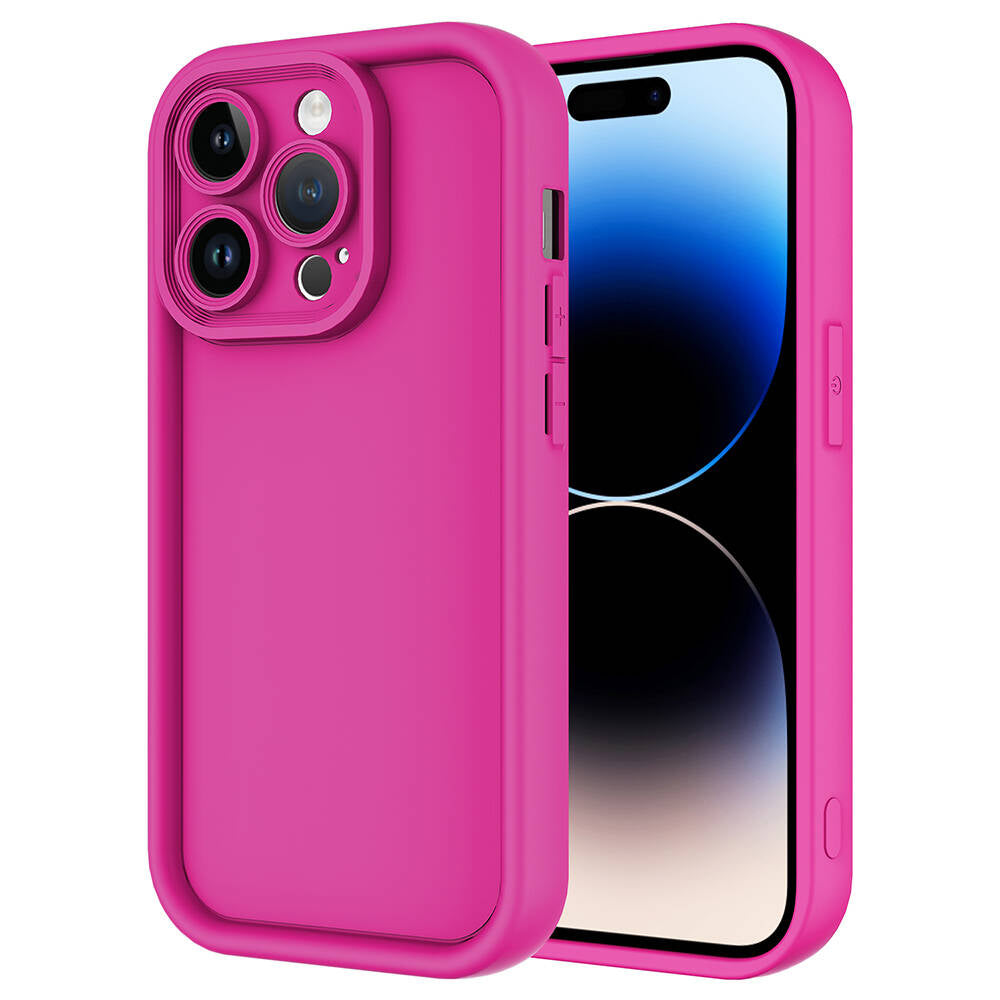 Apple iPhone 14 Pro Max Kılıf Kamera Korumalı Zore Ananas Kapak Mürdüm