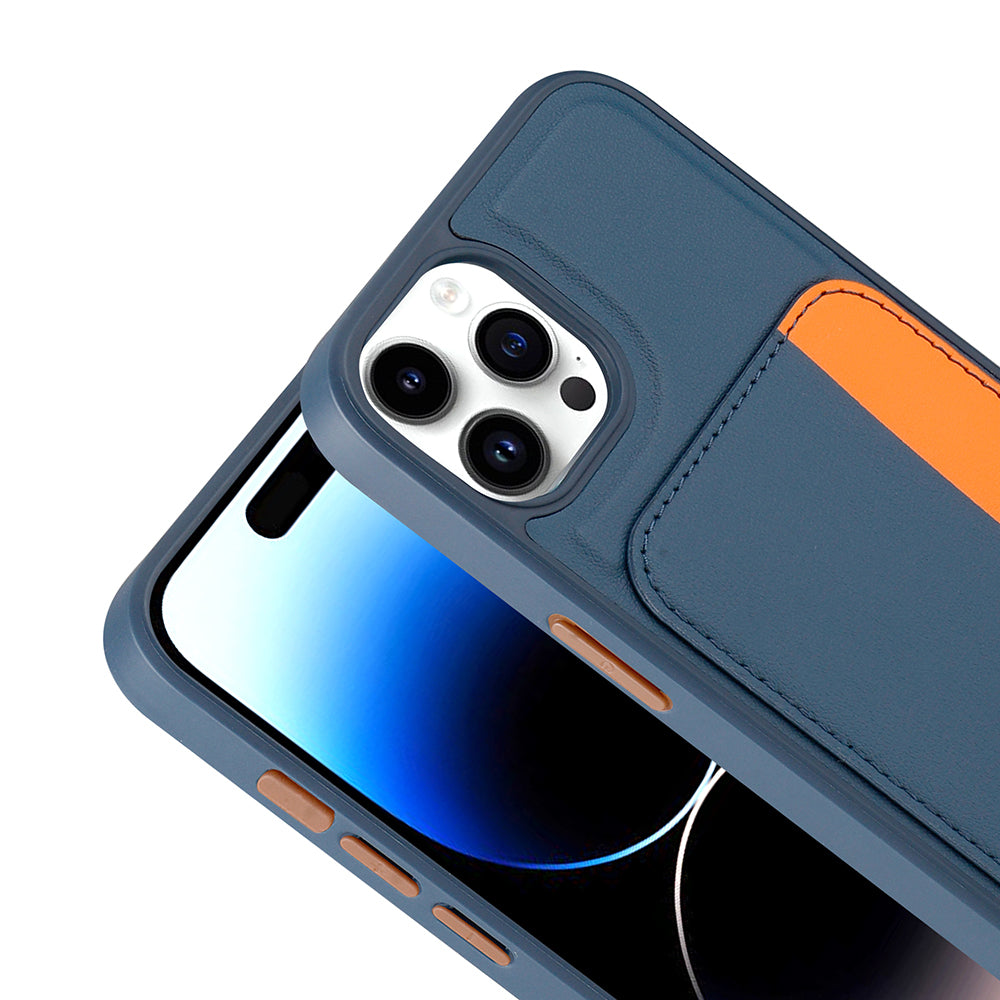 Apple iPhone 14 Pro Max Kılıf Kartlıklı Zore X-Kart Silikon Kapak Koyu Gri