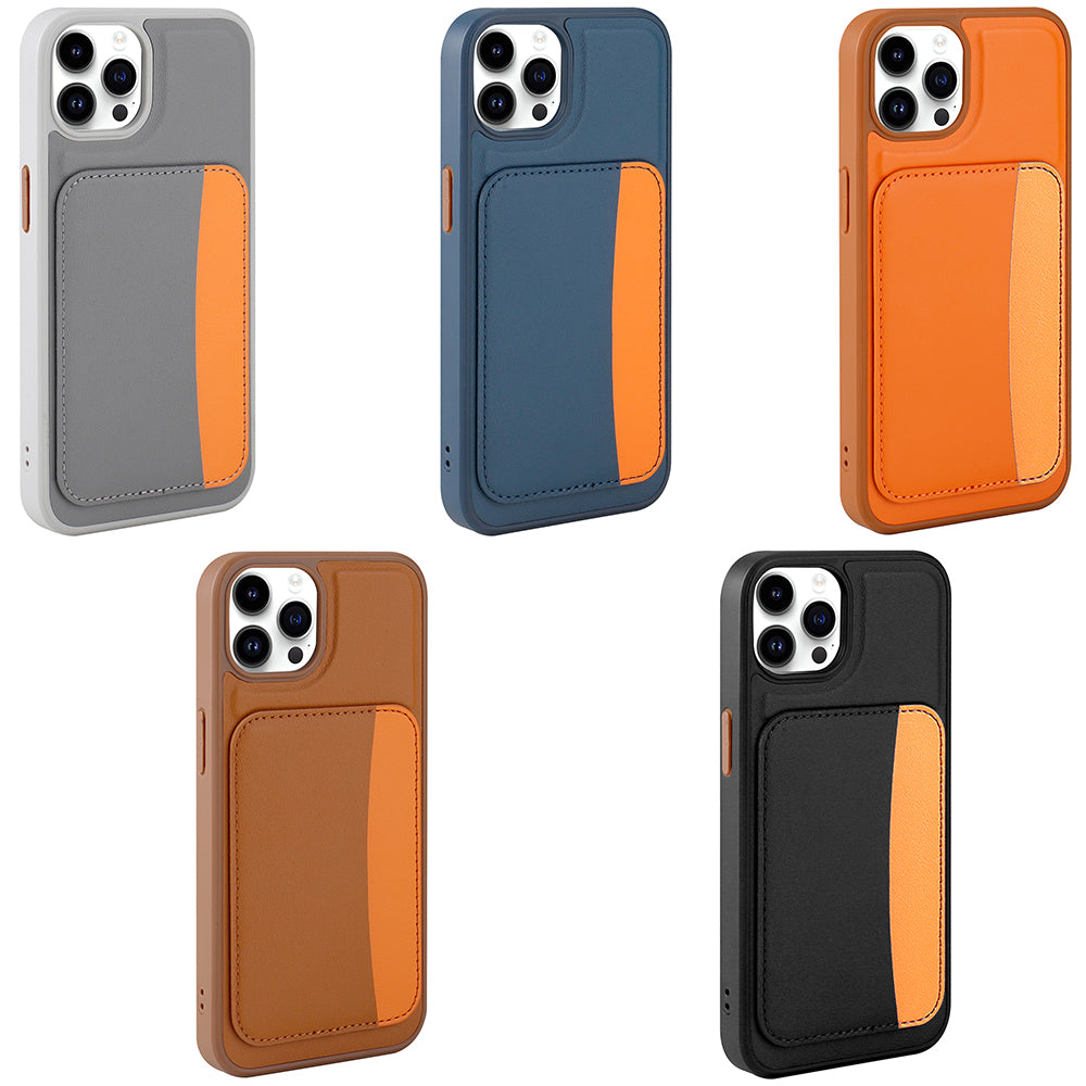 Apple iPhone 14 Pro Max Kılıf Kartlıklı Zore X-Kart Silikon Kapak Lacivert