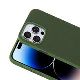 Apple iPhone 14 Pro Max Kılıf M-Safe Şarj Özellikli Kumaş Tasarımlı Zore Miami Sert PC Kapak Yeşil