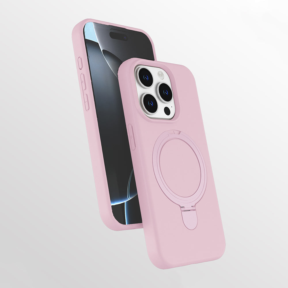 Apple iPhone 14 Pro Max Kılıf M-safe Şarj Özellikli Standlı Zore Samara Kapak Lacivert