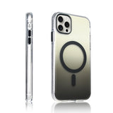 Apple iPhone 14 Pro Max Kılıf M-safe Şarj Özellikli Transparan Renk Geçişli Zore Toros Kapak Mor